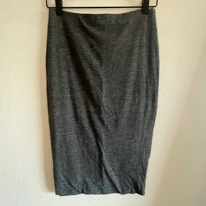 Jersey knit pencil skirt